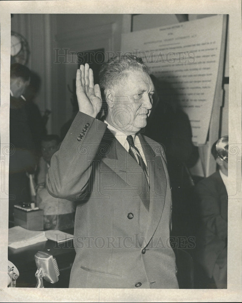 1957 Press Photo Walter McCarter Chicago Transit Authority General Manager - Historic Images