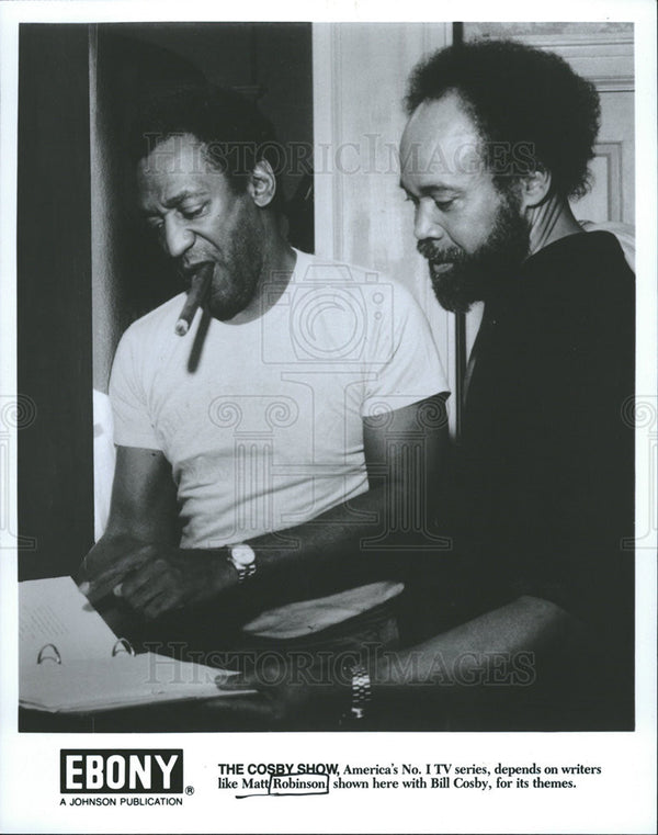 Press Photo Writer Matt Robinson Bill Cosby The Cosby Show - Historic ...