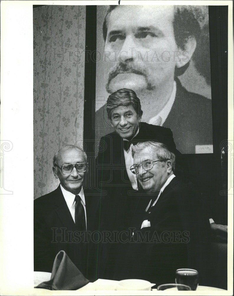 1983 Press Photo Mike Royko, Dr. Edward C. Rozanski and Zygmunt Kossakowski - Historic Images