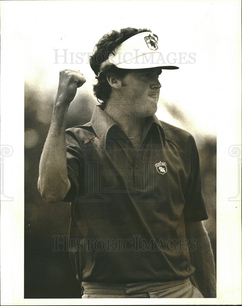 1979 Press Photo Mick Soll Sinks Putt On Fifth Hole - Historic Images