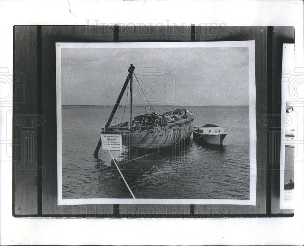 Press Photo Boats Anchored In Water - Historic Images