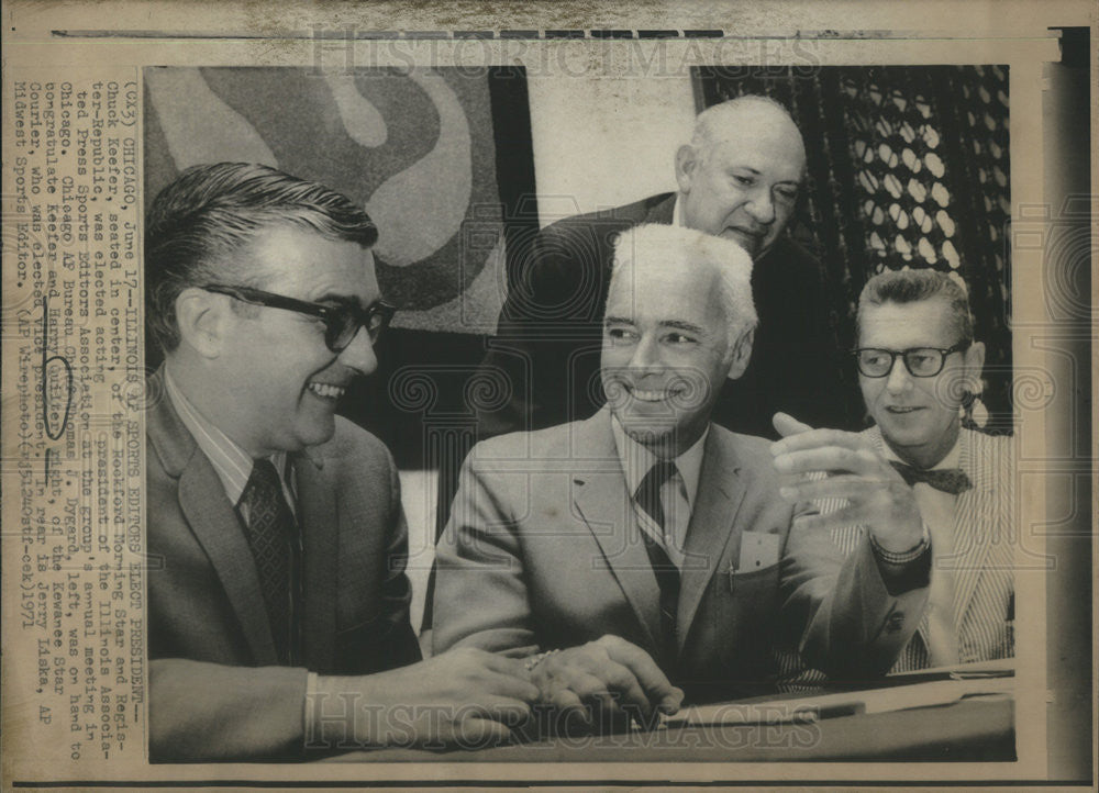 1971 Press Photo Chuck Keefer Rockford Morning Star Harry Quilter Jerry Liska - Historic Images