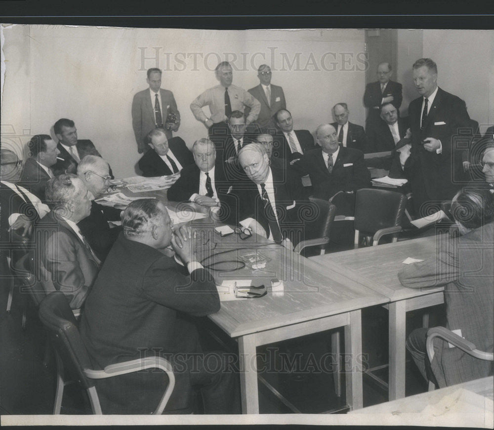 1960 Press Photo TV Hearing at Chicgo City Hall - Historic Images