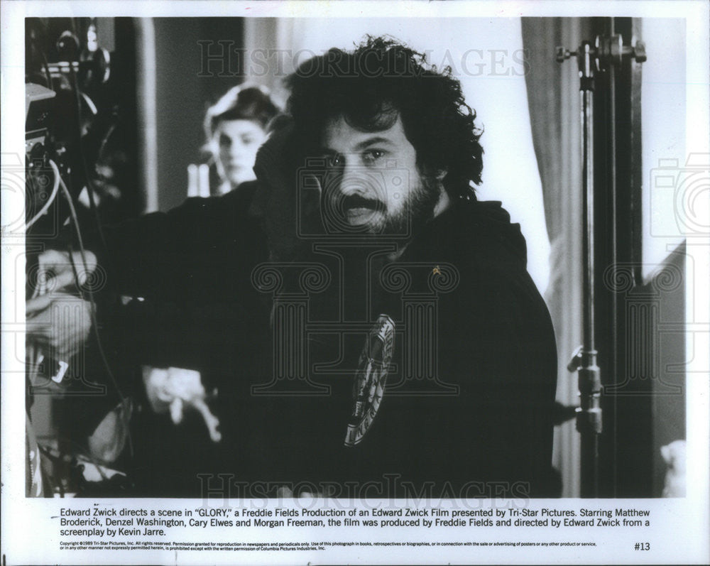 1990 Press Photo Copy Edward Zwick Directing Glory- Freddie Fields Production - Historic Images