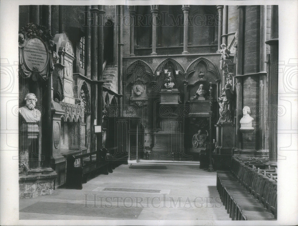 1937 Press Photo Tomb Elizabethan Poet Edmund Spenser London - Historic Images