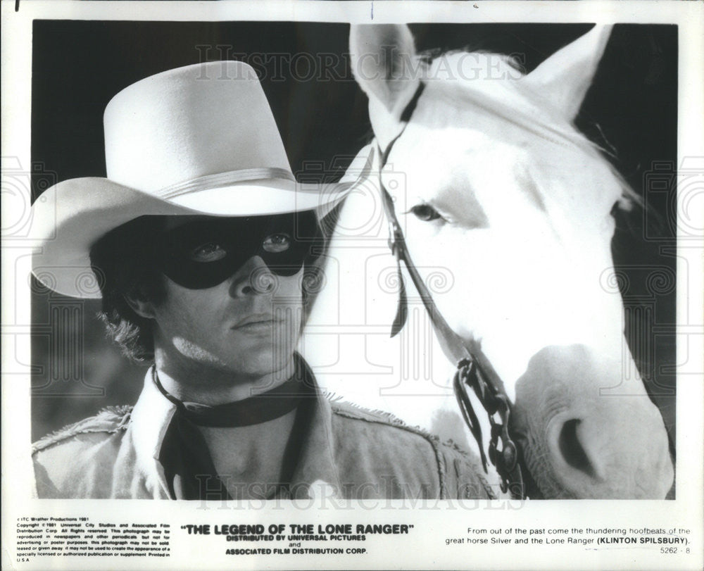 1981 Press Photo Klinton Spilsbury Actor Legend Lone Ranger - Historic Images