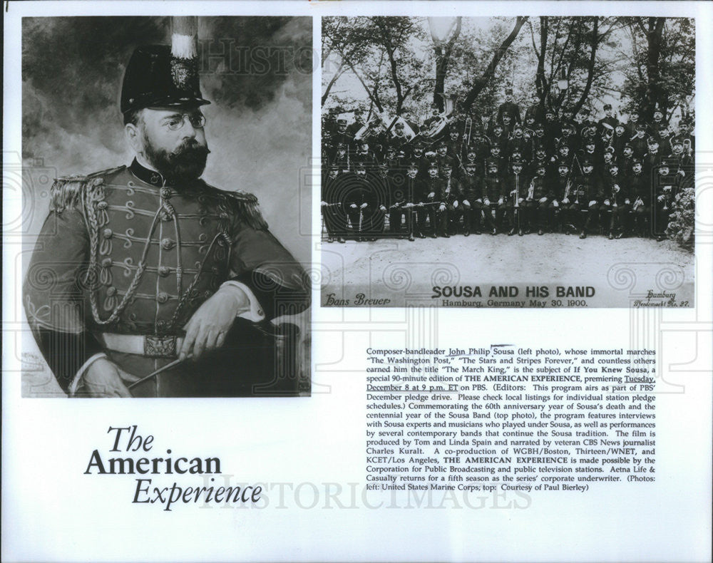 1993 Press Photo A Portrait of John Phillip Sousa from &quot;The American Experience&quot; - Historic Images