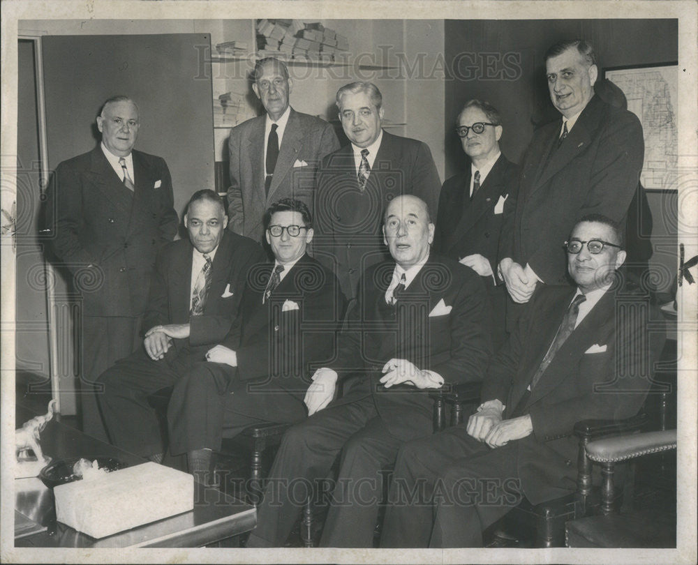 1952 Press Photo GOP meeting J Henneberg,M Connelly,W King,R Root,J East - Historic Images