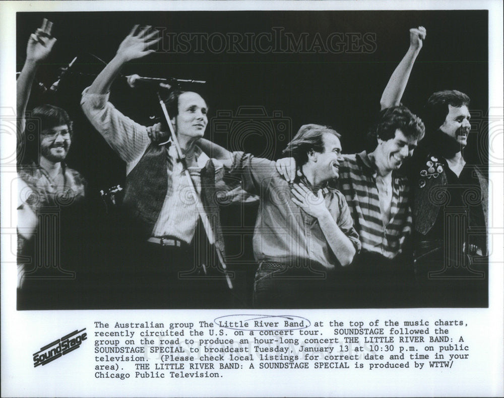 Press Photo Australian Group &quot;The Little River Band&quot; Touring the US - Historic Images