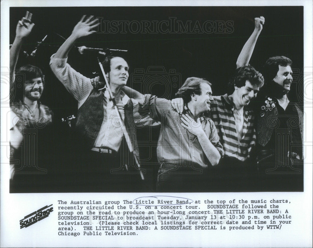 Press Photo Australian Group &quot;The Little River Band&quot; Touring the US - Historic Images