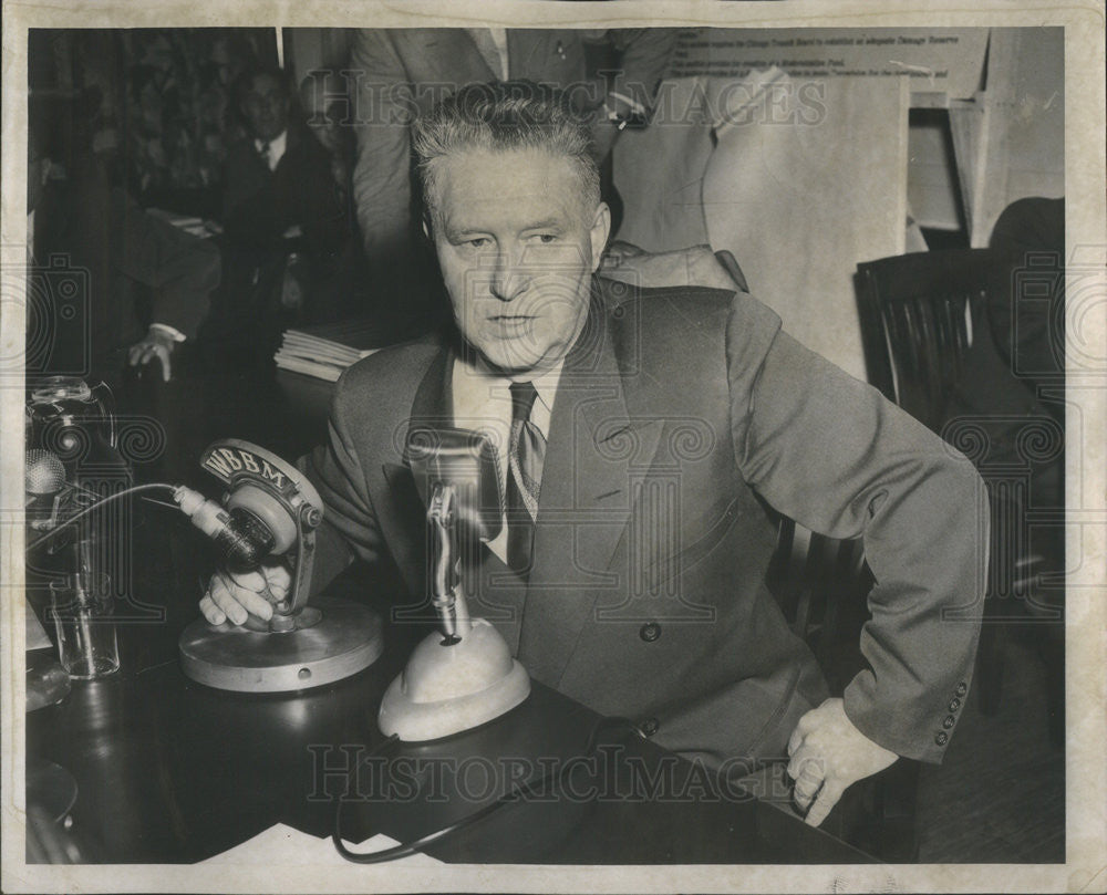 1959 Press Photo Walter McCarter General Manager Chicago Transit Authority - Historic Images