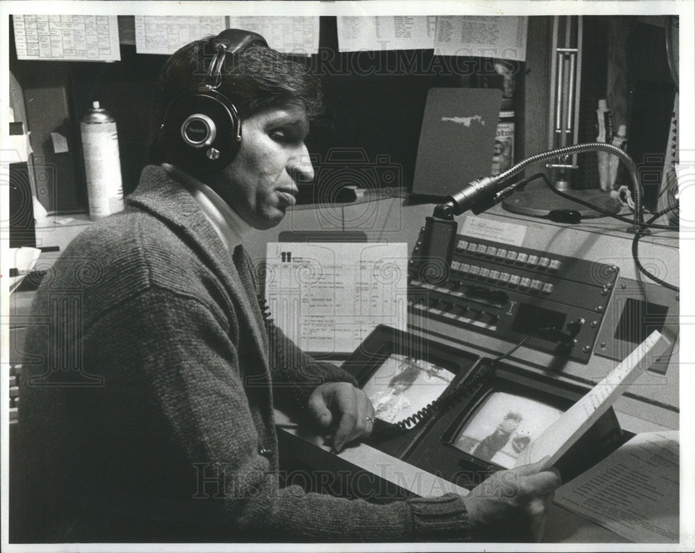 1978 Press Photo Marty Robinson, Chief Announcer, Channel 11 - Historic Images