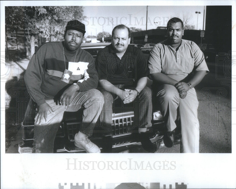 1993 Press Photo Tactical Officers Larry Robinson, Luis Otero, Steve Martin - Historic Images