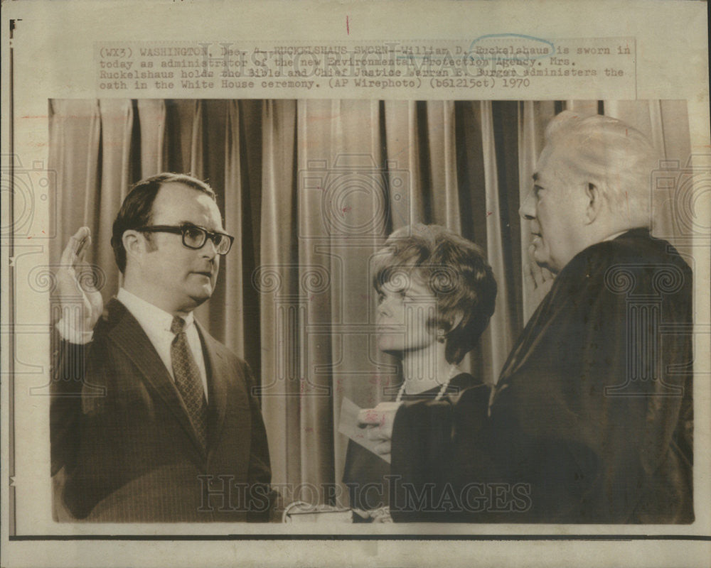 1970 Press Photo William D. Ruckelshaus/Environmental Protection Agency/W Burger - Historic Images