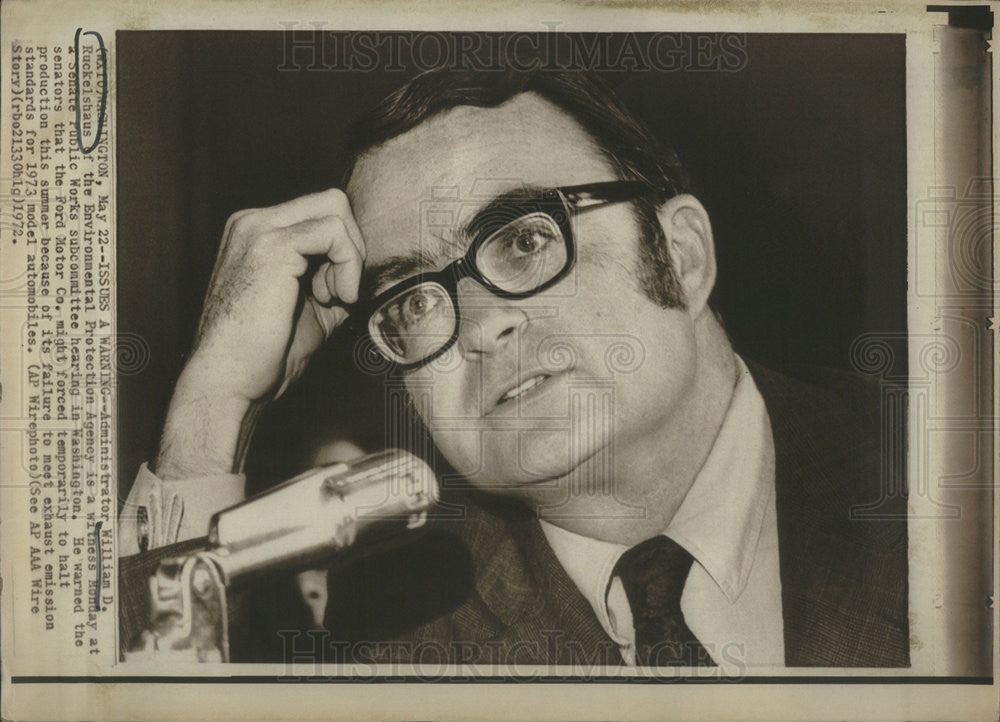 1972 Press Photo William D. Ruckelshaus/US Environmental Protection Agency - Historic Images