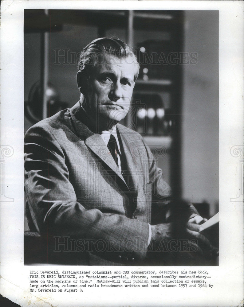 1972 Press Photo Eric sevareid columnist cbs commentator - Historic Images