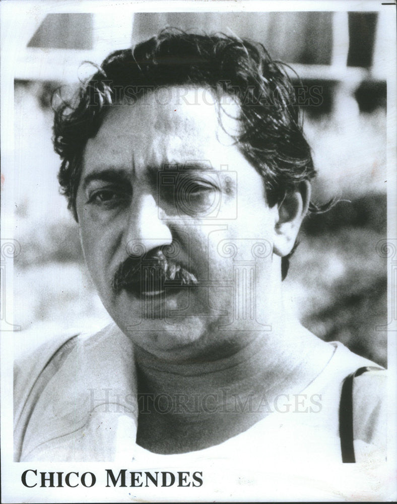 1989 Press Photo Activist Chico Mendes - Historic Images