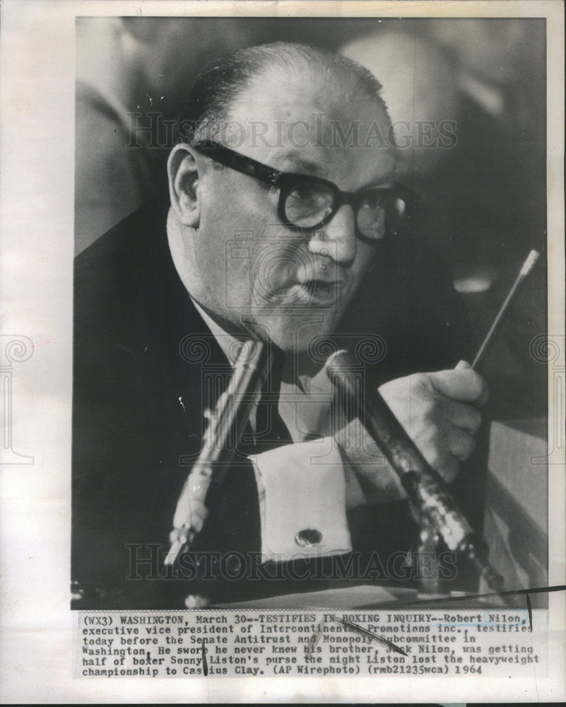 1964 Press Photo Robert Nilon Executive Vice President Intercontinental - Historic Images