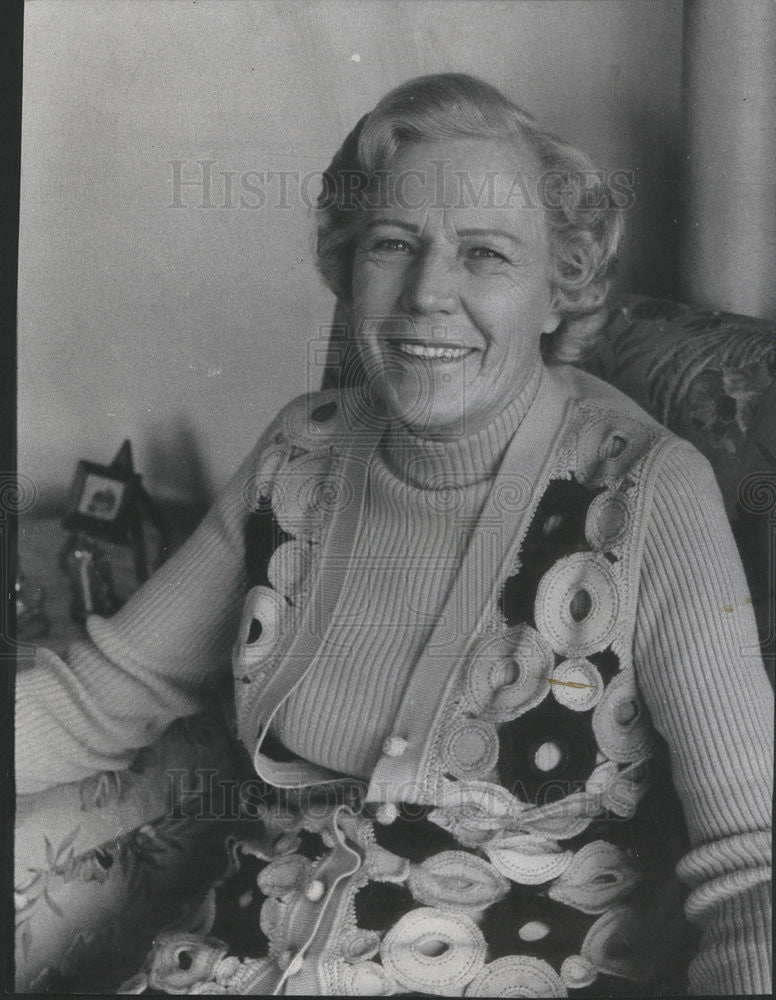 1974 Press Photo Helga Nisbet,Communication Workers of America - Historic Images