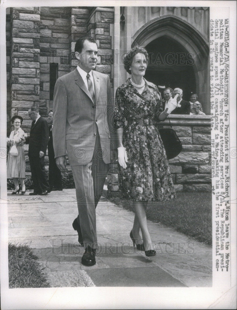 1960 Press Photo VP and Mrs Richard Nixon - Historic Images