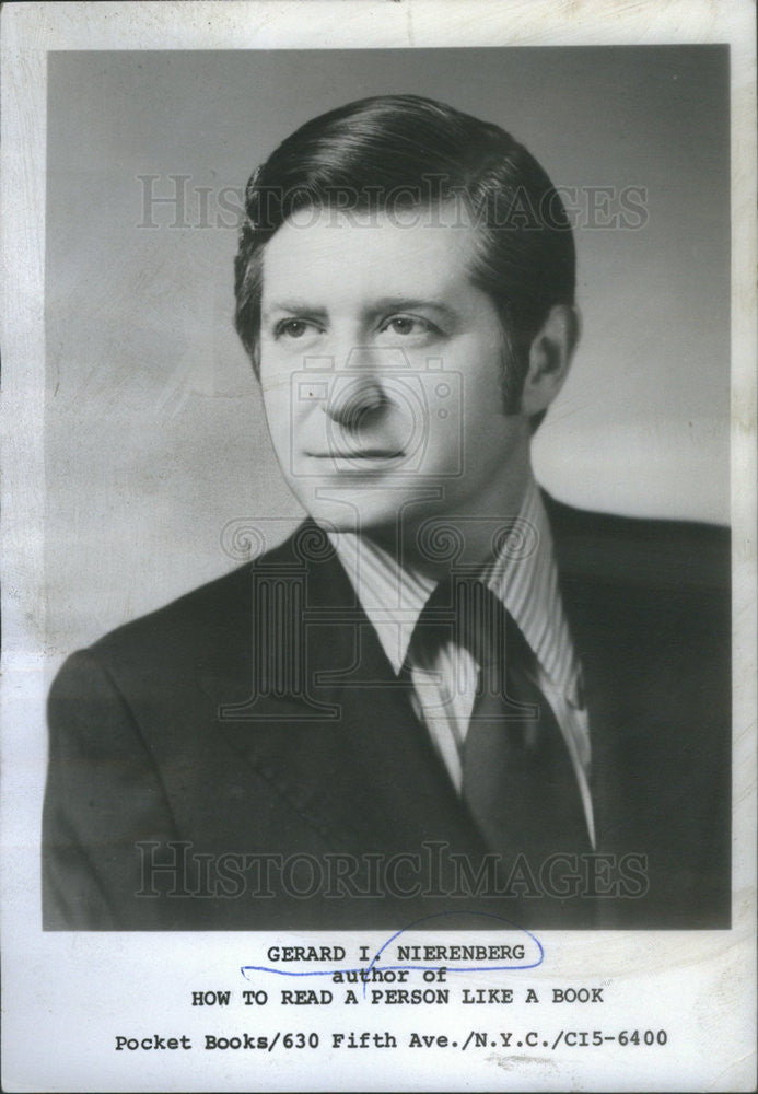 1974 Press Photo Gerard I Nierenberg, &quot;How to Read a Person Like a Book&quot; - Historic Images