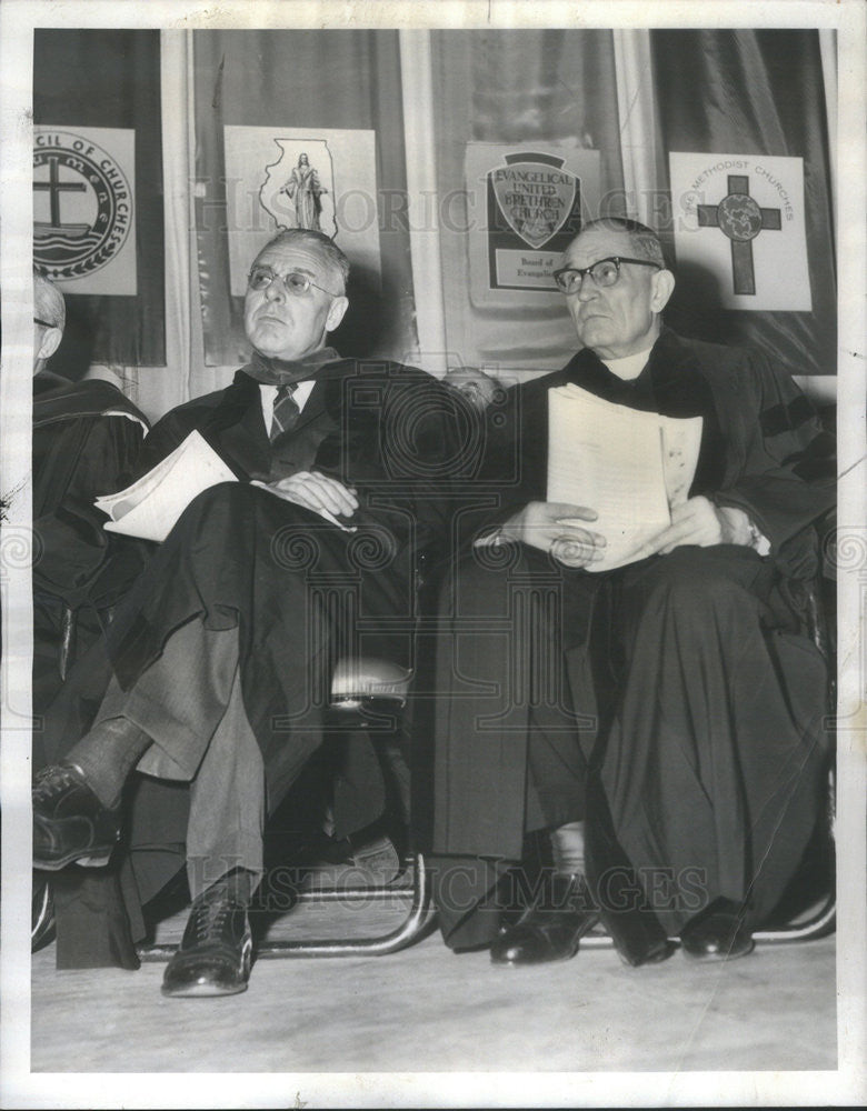 1960 Press Photo The Rev JW Harms,Dr Martin Niemoller, - Historic Images