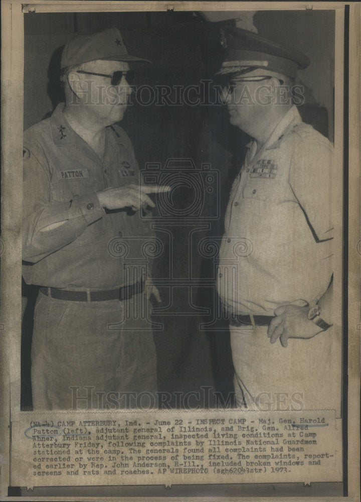 1973 Press Photo Gen. Harold Patton. - Historic Images