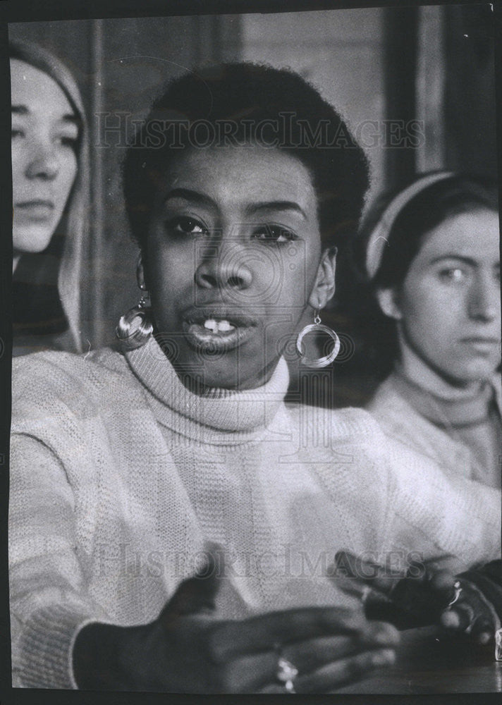 1968 Press Photo Linda Morse Sec of Student Mobilization.Gwen Patton,Natl sec - Historic Images