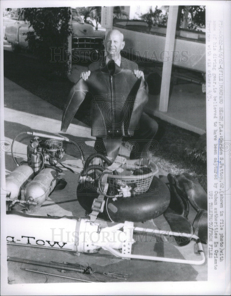 1962 Press Photo Gordon S. Patton, 62, believed to have been captured by Cuba, - Historic Images