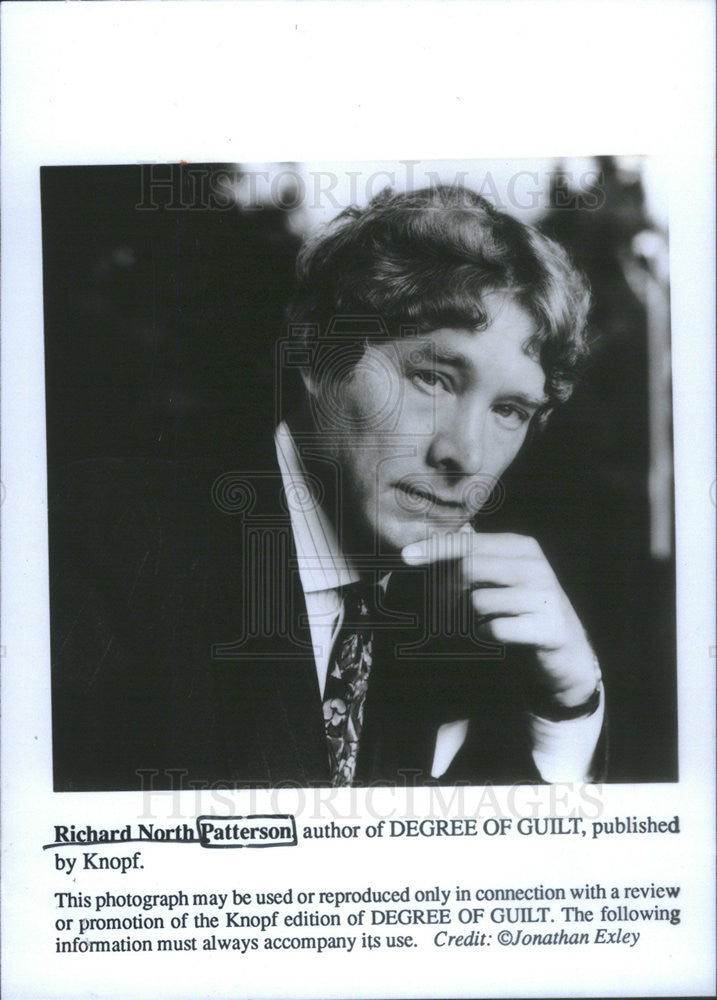 1992 Press Photo Richard North Patterson, author of Degree of Guilt. - Historic Images