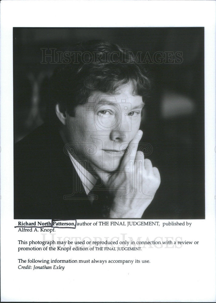 1996 Press Photo Richard North Patterson, author of The Final Judgement. - Historic Images