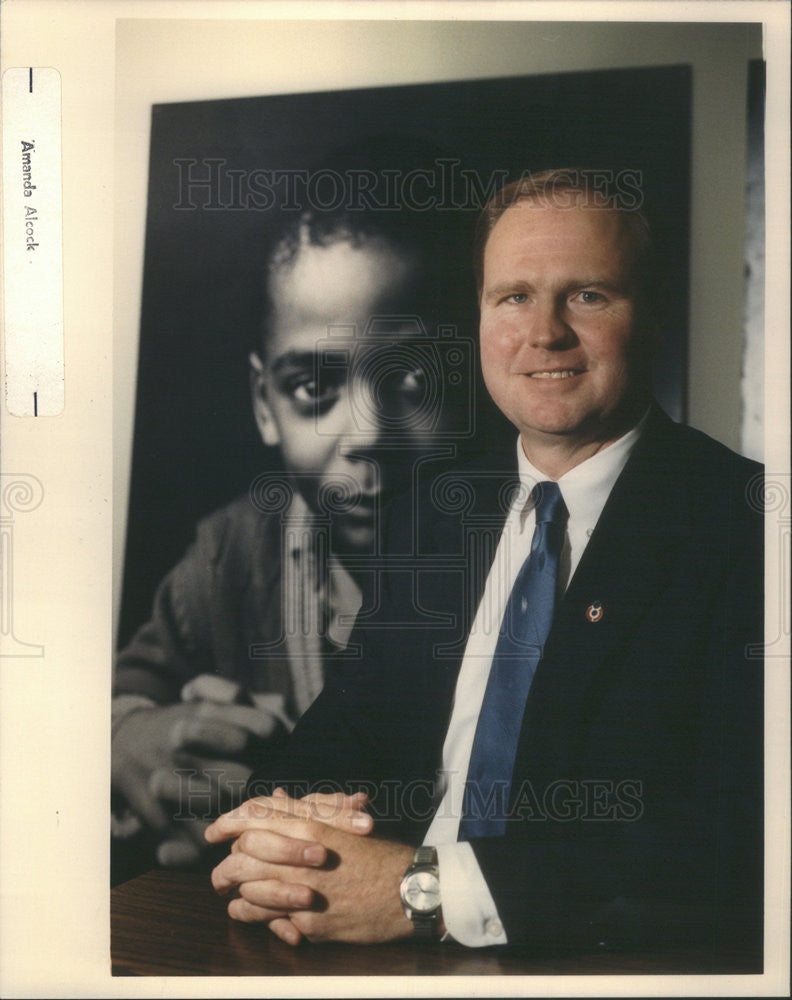 1989 Press Photo Bill Patterson Executive Director Big Brother Sister - Historic Images