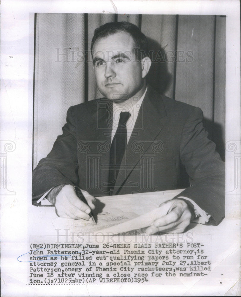 1961 Press Photo John Patterson Running For Attorney General - Historic Images