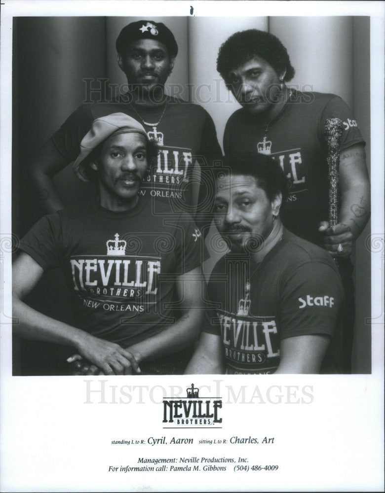 1984 Press Photo Musicians Neville Brothers,Cyril.Aaron,Charles,Art - Historic Images