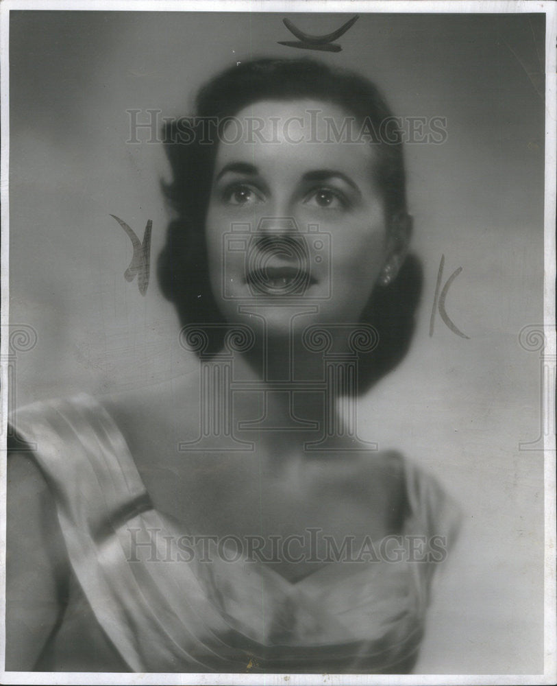 1957 Press Photo Mr. &amp; Mrs. James E. McGuire plans party for the announcement - Historic Images