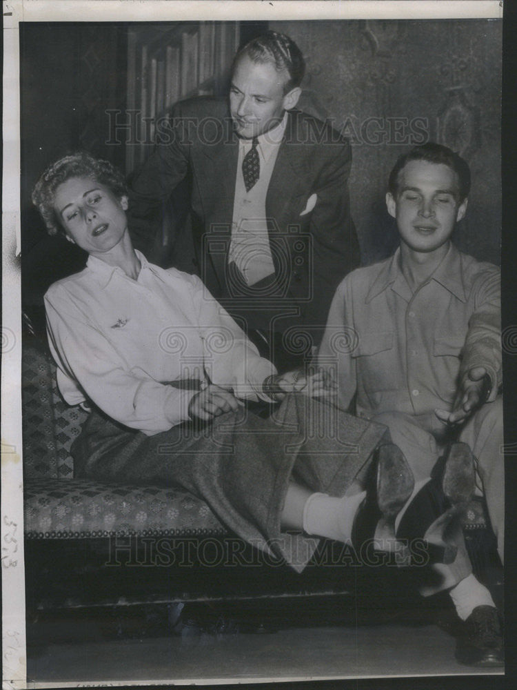 1945 Press Photo Clare Boothe Luce/US Congress/Paul McGrath/Dean Harens/Actor - Historic Images