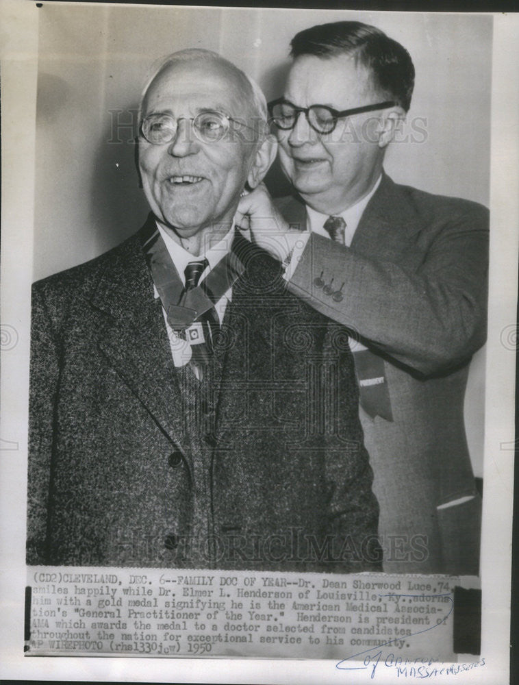 1950 Press Photo Dr. Dean Sherwood Luce Dr. Elmer Henderson General Practitioner - Historic Images