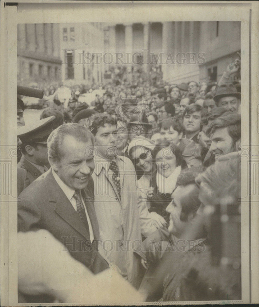 1972 Press Photo Richard Nixon Family New York Visit - Historic Images