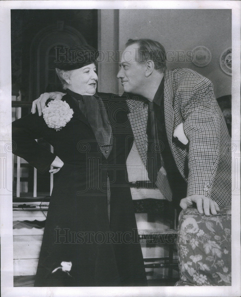 1954 Press Photo Laura Pierpont Actress Melvyn Douglas Actor Time Out Ginger - Historic Images