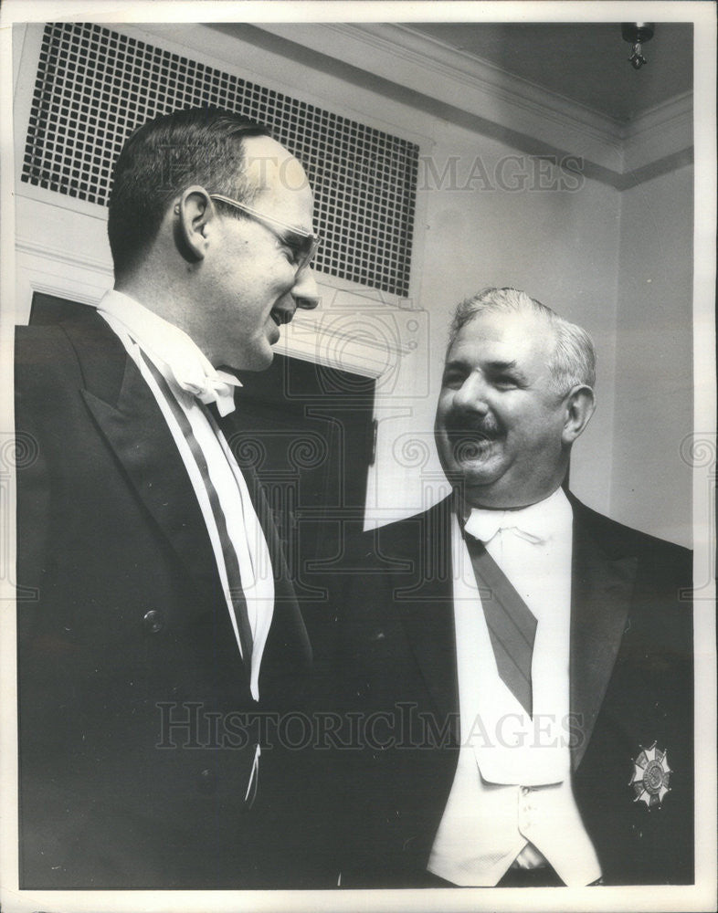 1965 Press Photo Adlai E Stevenson and Ralph Newman - Historic Images