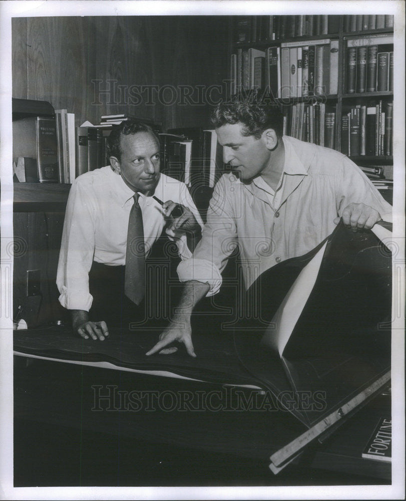 1950 Press Photo Charles Luckman with William P. - Historic Images