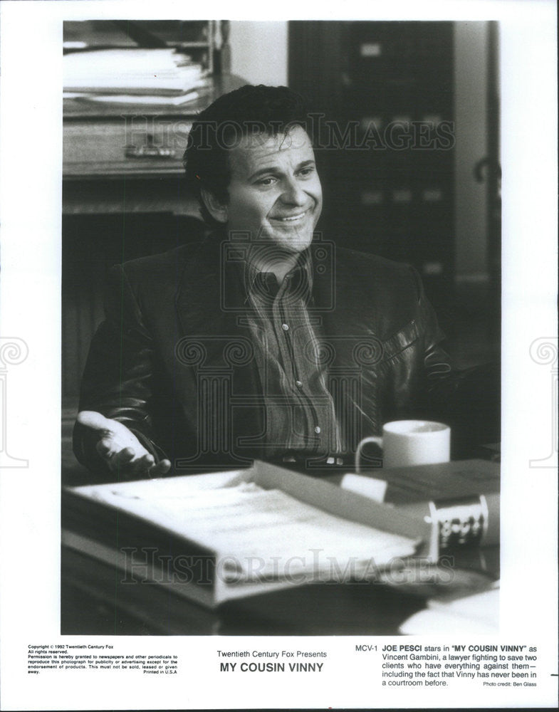 1992 Press Photo Joe Pesci in &quot;My Cousin Vinny&quot; - Historic Images