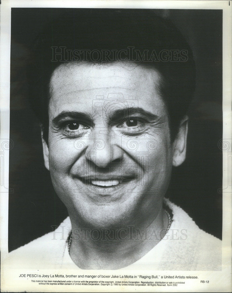 1990 Press Photo Joe Pesci in &quot;Raging Bull&quot; - Historic Images