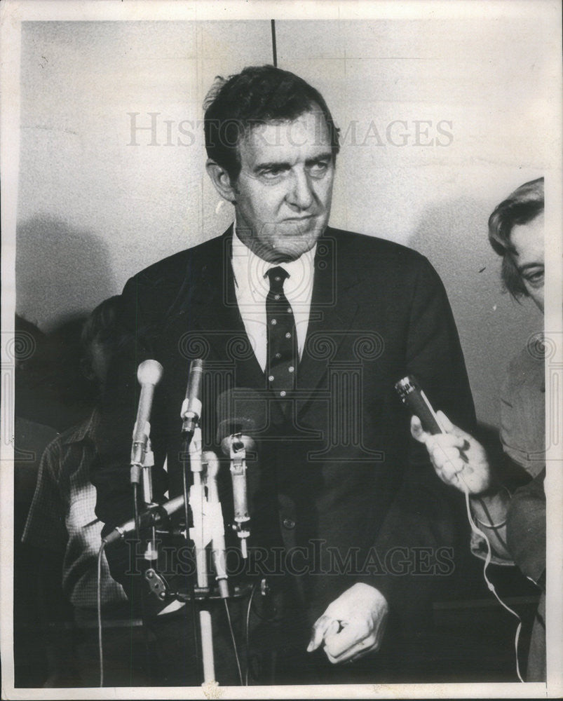 1969 Press Photo Senator Edmund S. Muskie Maine Press Conference - Historic Images