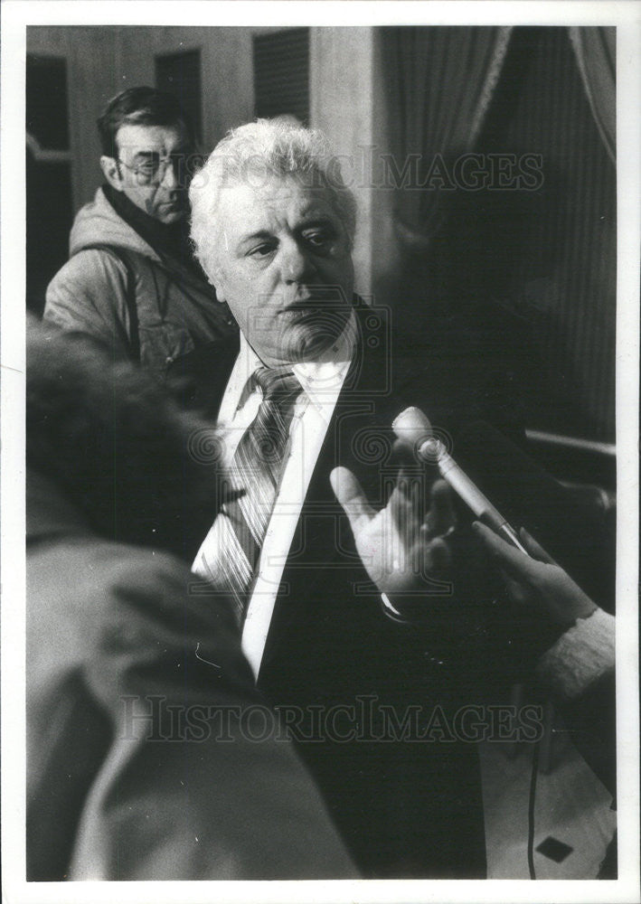 1980 Press Photo of Frank Muscare, president of Chicago Fire Fighter Union - Historic Images