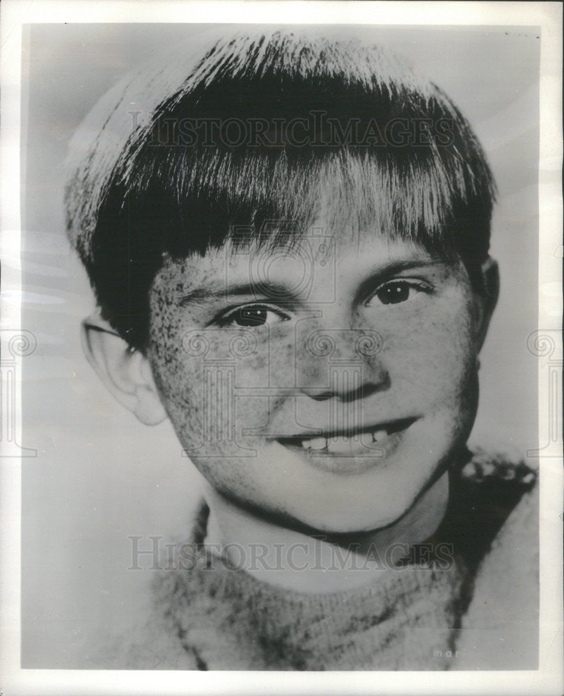 1956 Press Photo of child star Casey Peters in TV debut on Steel Hour - Historic Images