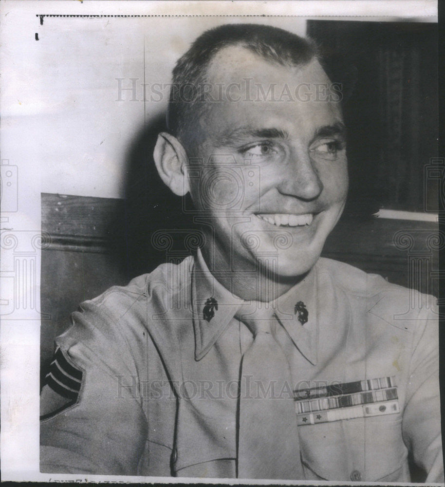 1956 Press Photo of Sgt. Matthew McKeon cleared of manslaughter charges - Historic Images