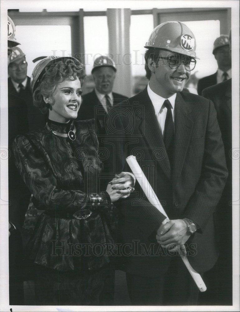 1990 Press Photo Bernadette Peters and Kevin Spacey in NBC Movie Fall From Grace - Historic Images