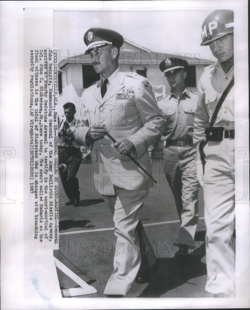 1957 Press Photo General John Medaris Army Ballistic Missile Agency - Historic Images