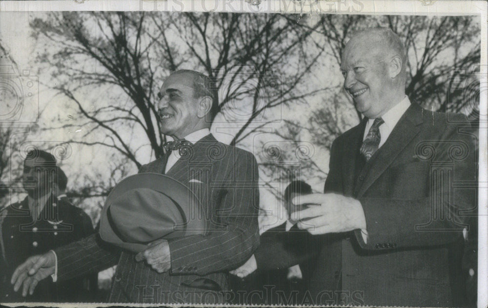 1956 Press Photo Mexico President Adolfo Ruis Cortines Dwight Eisenhower - Historic Images